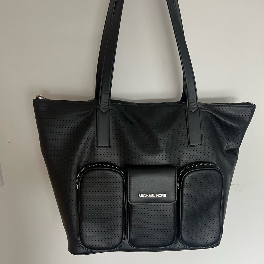 Michael Kors Black Perforated Tote